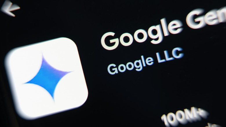 A close-up of the Gemini app.