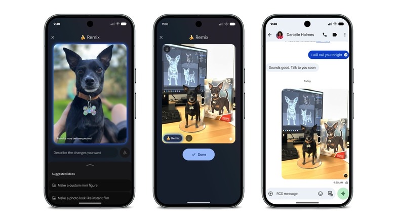 The Nano Banana Remix feature in Google Messages on Pixel and Android phones.