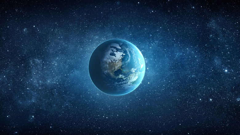 Planet Earth viewed from space.