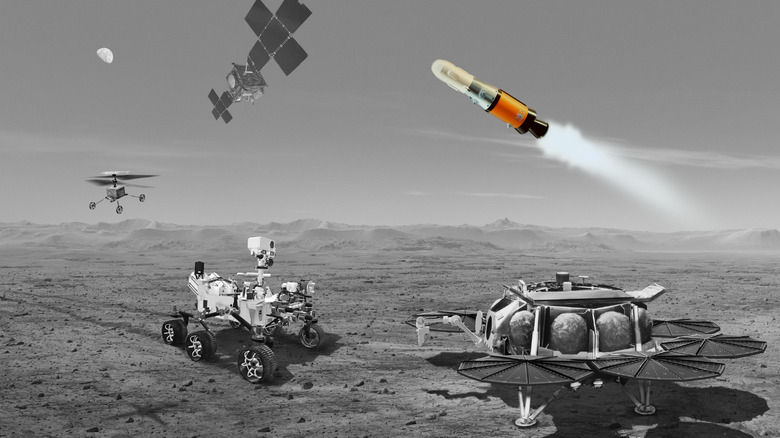 Concept image of MAV launching from Mars