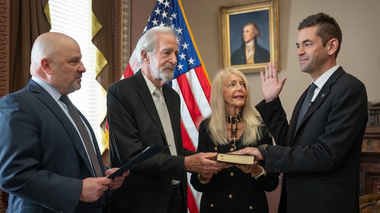 Jared Isaacman being sworn in as NASA Chief Administrator.