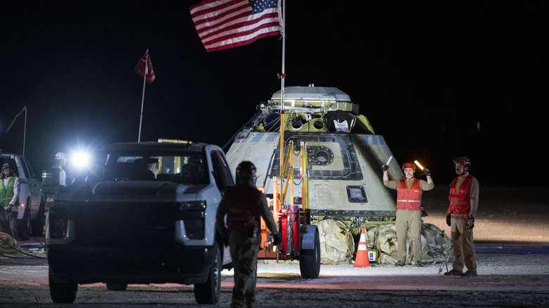 Boeing Starliner craft touched down in the desert after unmanned test flight