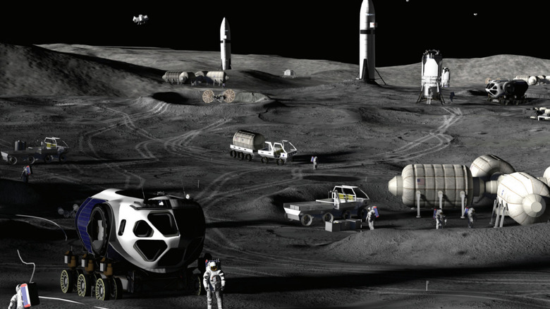 Concept view of a potential lunar colony