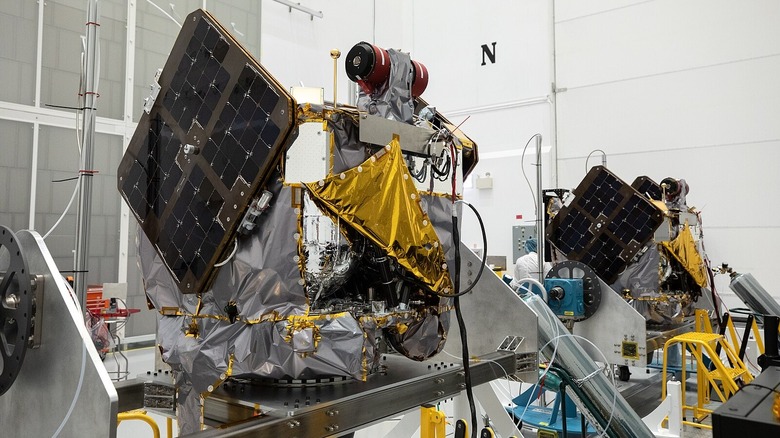 NASA's Blue and Gold orbiters at Astrotech Space Operation Facility