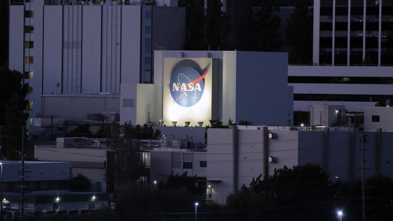 NASA logo on the JPL building