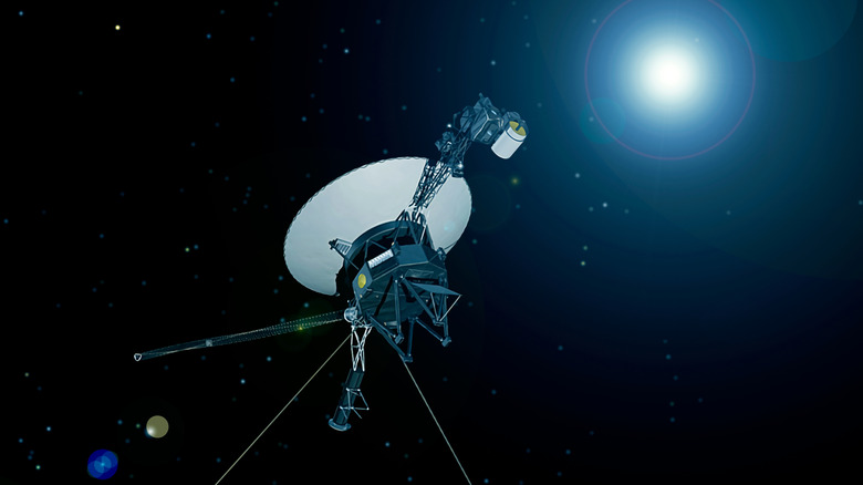 Image of a Voyager space probe