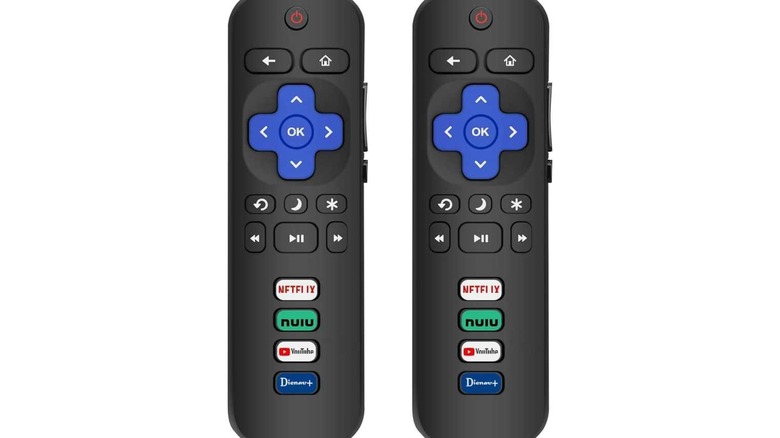 Two Gotellx Roku remotes on a white background.