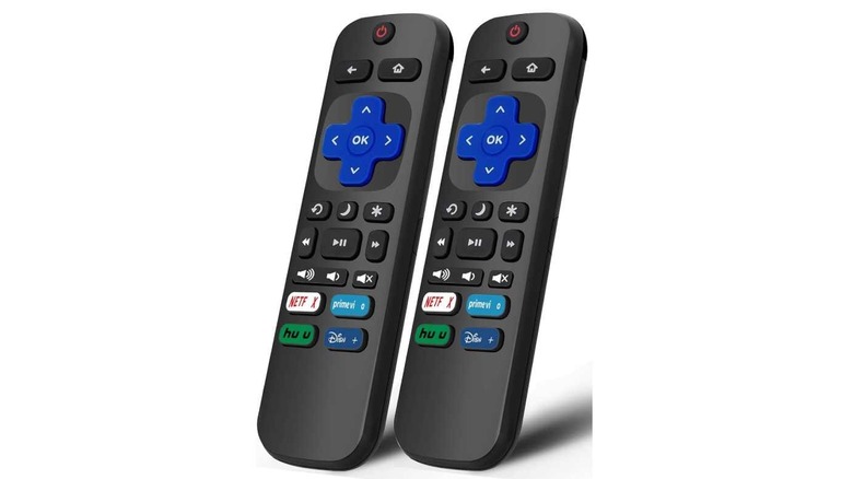 Two OneBom Roku remotes on a white background.