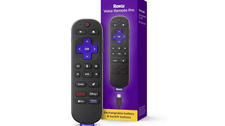 The official Roku Voice Remote Pro on a white background.