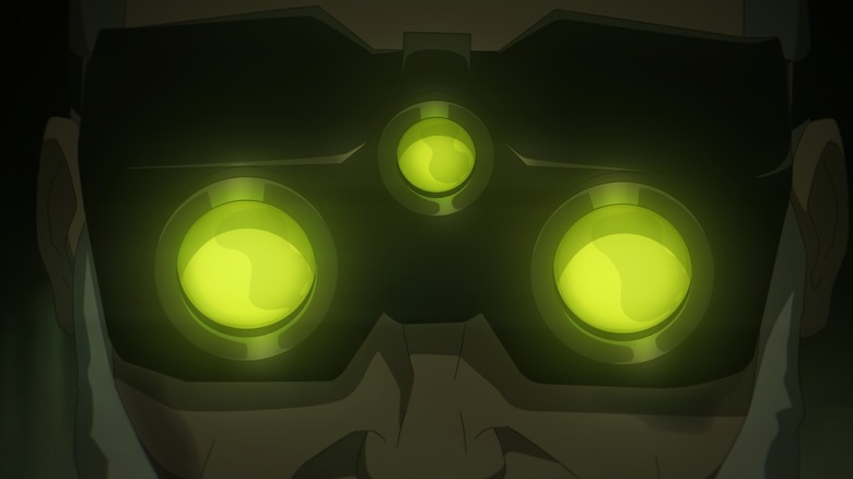 Sam Fisher wearing his night vision goggles in Splinter Cell: Deathwatch