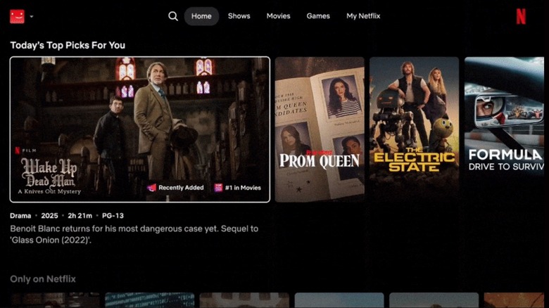 Netflix redesigned app shows the new look of Today's Top Picks for the user