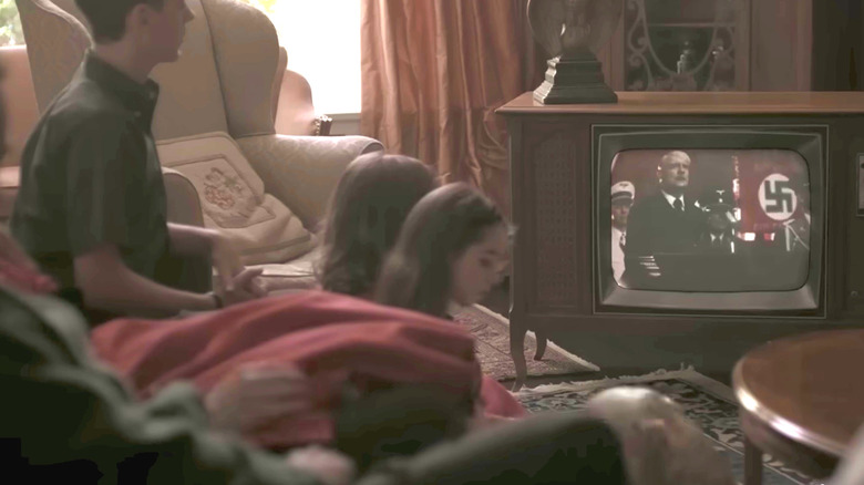 Family watching Nazi broadcast in Man in the High Castle