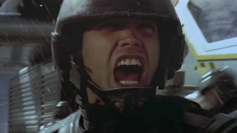Johnny Rico screaming in Starship Troopers