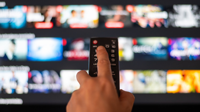 Browsing Netflix on a smart TV