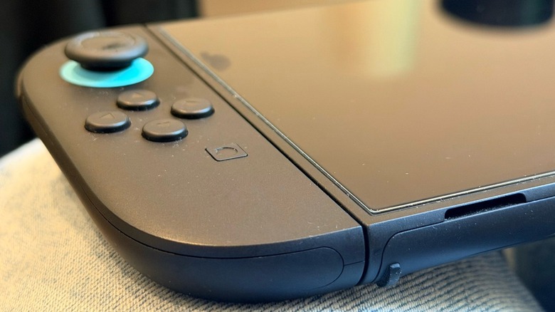 Close-up of Nintendo Switch 2 screen protector made by Belkin