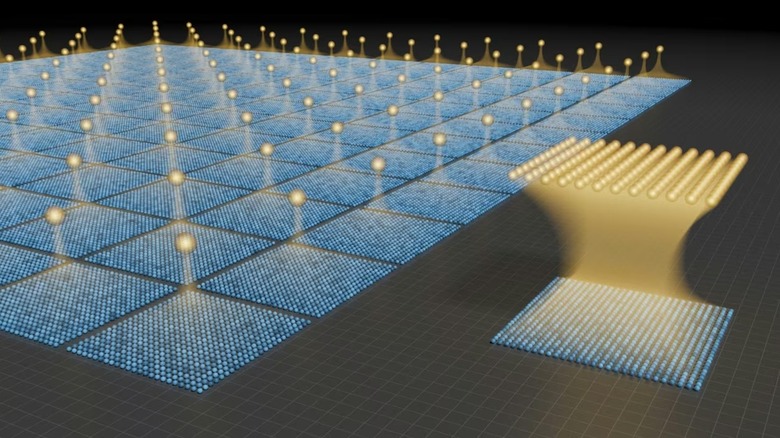 An abstract image demonstrating a neutral-atom quantum computer