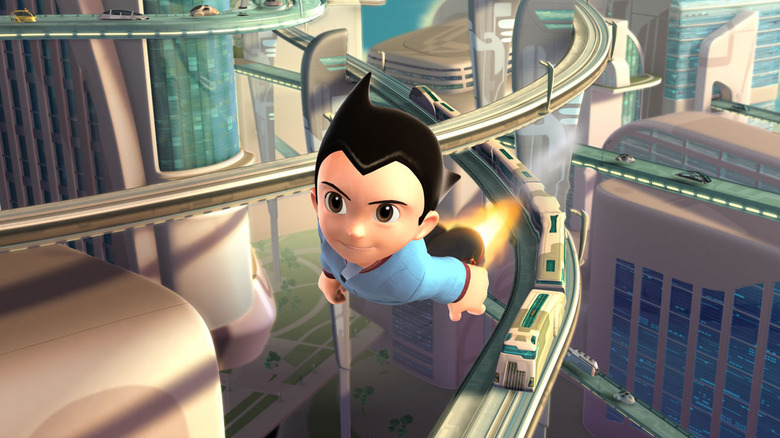 Astro Boy flying in "Astro Boy."