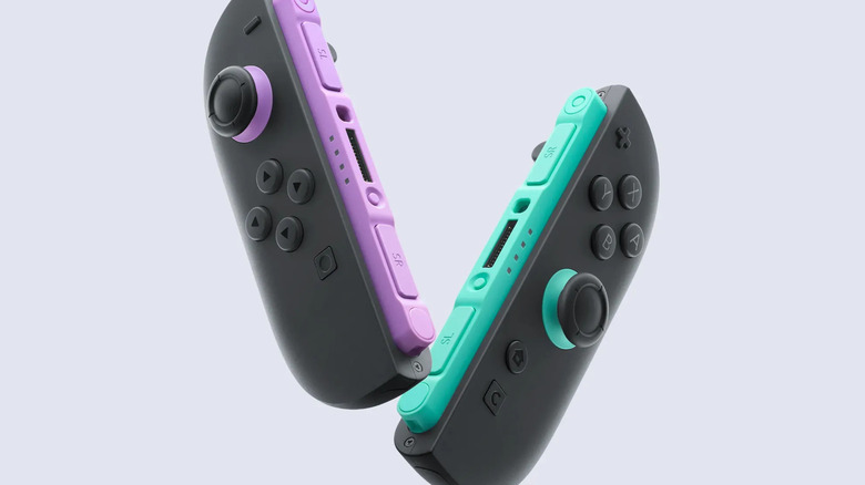 Two detached Nintendo Switch 2 Joy-Con 2 controllers