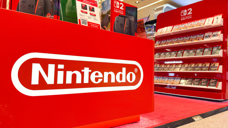 Nintendo games in a store