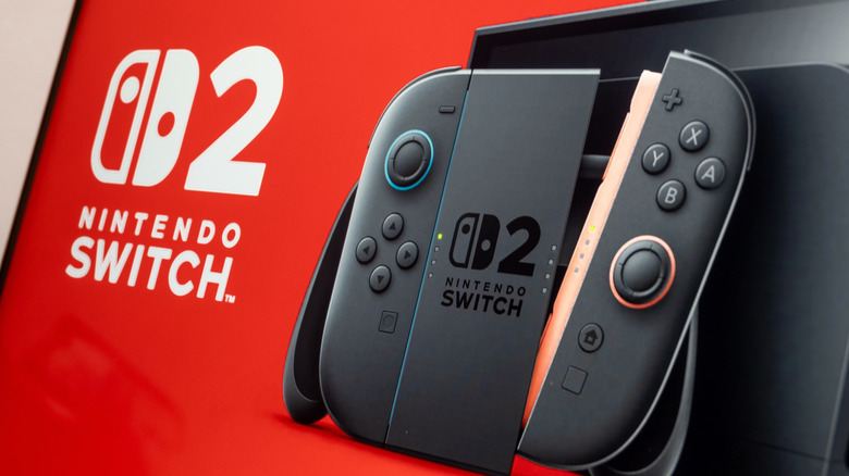 nintendo switch 2 box showing console and controller