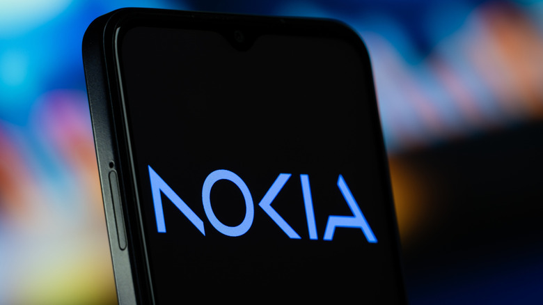 The Nokia logo displayed on a smartphone screen