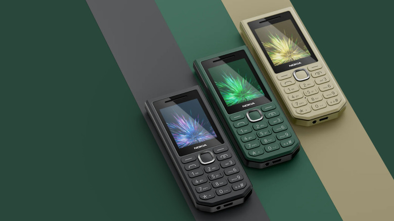 The Nokia 300 Charge phone in various colors