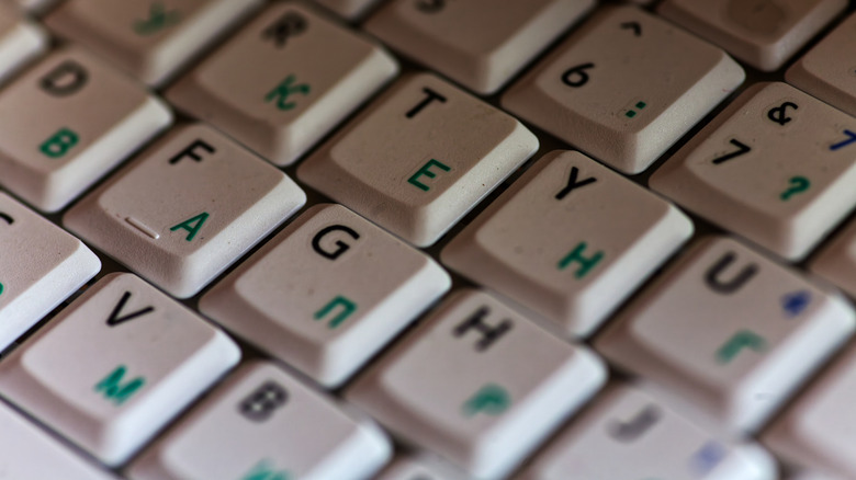 Close-up of a keyboard.