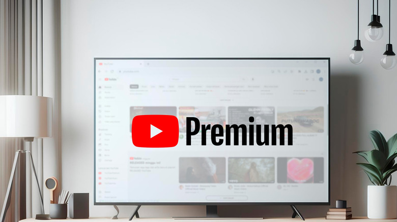 YouTube Premium queued on a TV