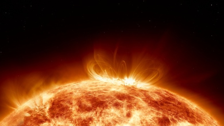 an image of the sun with space behind it