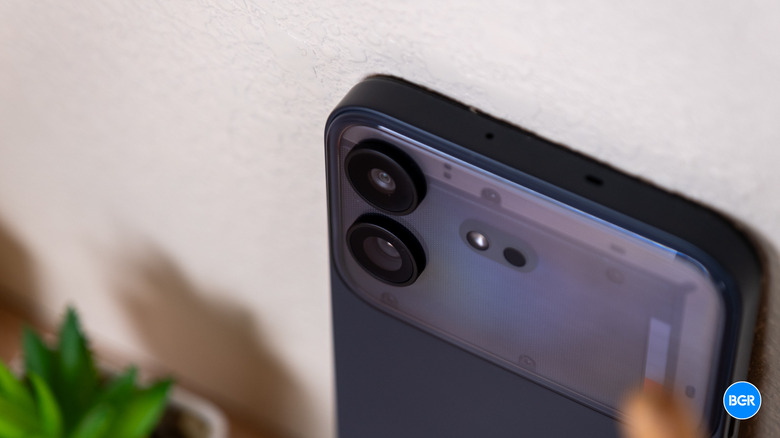 Camera module on the Nothing Phone (4b)