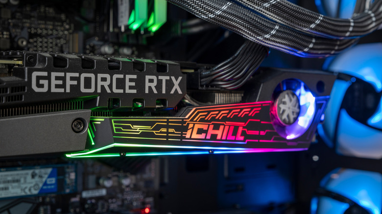Nvidia GeForce RTX graphics card inside a PC