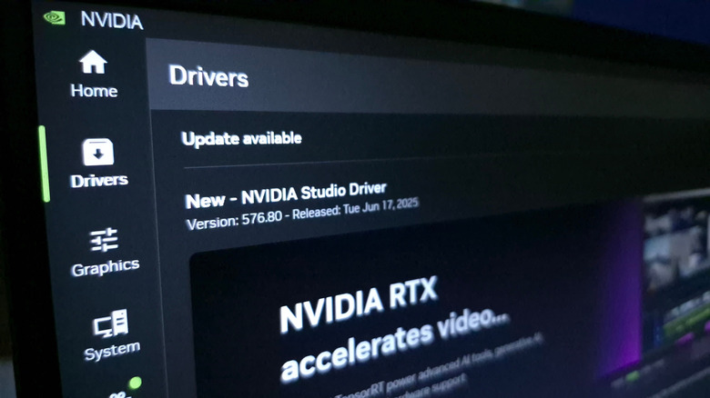 The Nvidia App open on desktop