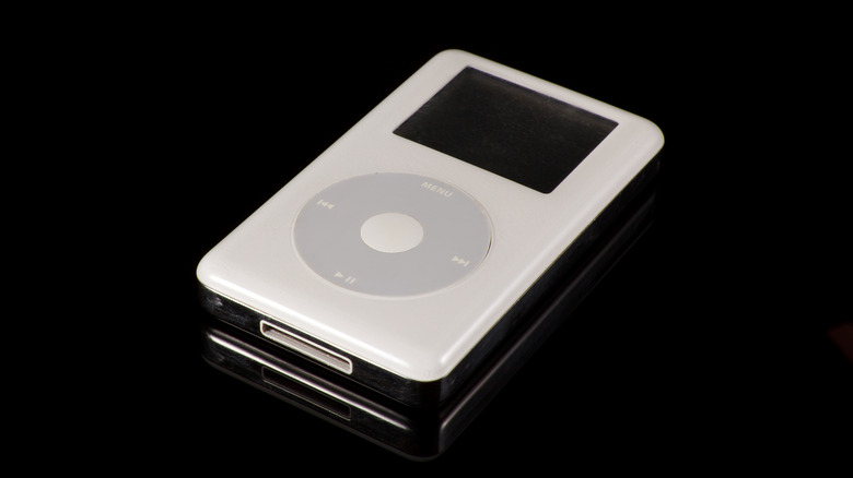 Click Wheel iPod on black background