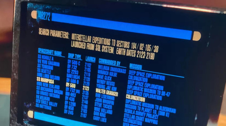 Screenshot from Star Trek episode showing altered name of Aldebaran planet