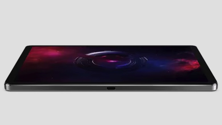 Profile view of the Lenovo Legion Tab Gen 3 tablet showing one of its USB-C ports