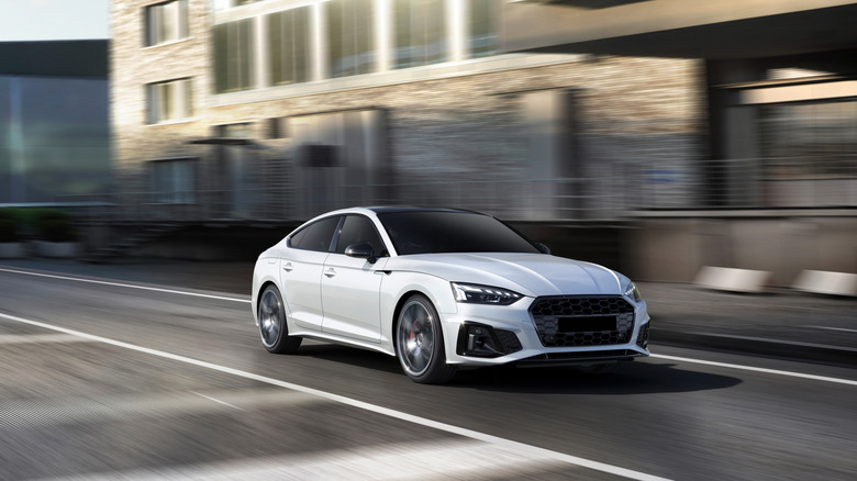 car speeding on street