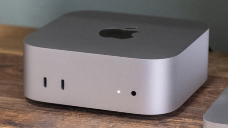 Up-Close shot of a M4 Mac mini on a table