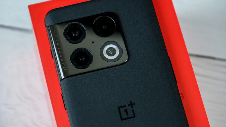 Closeup of a OnePlus phone