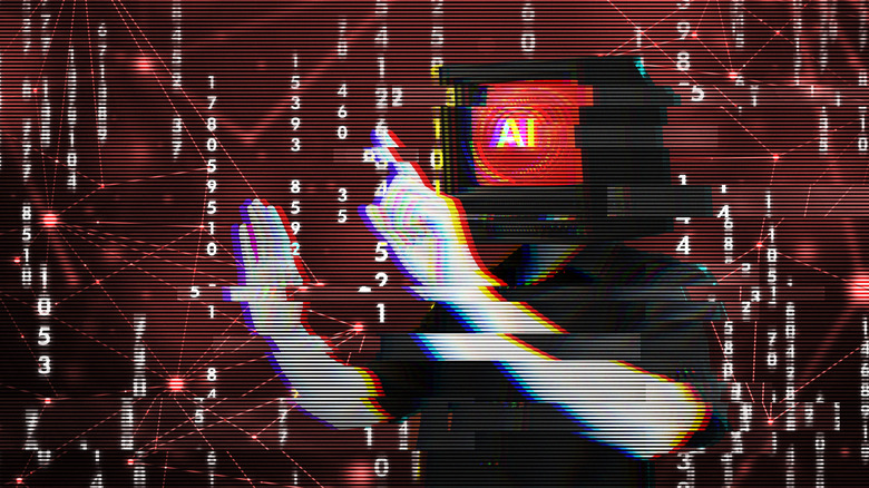 Hacked AI concept