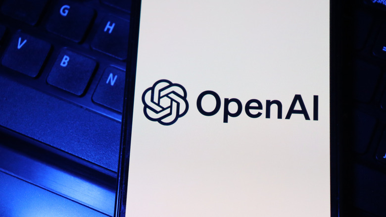 OpenAI logo displayed on a smartphone