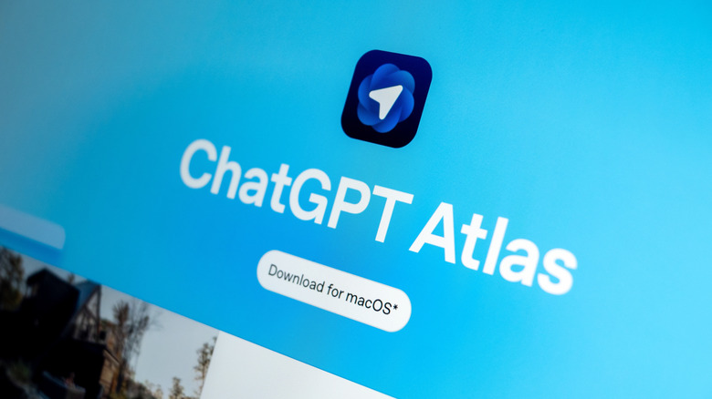 close-up of chatGPT atlas mac download option on website