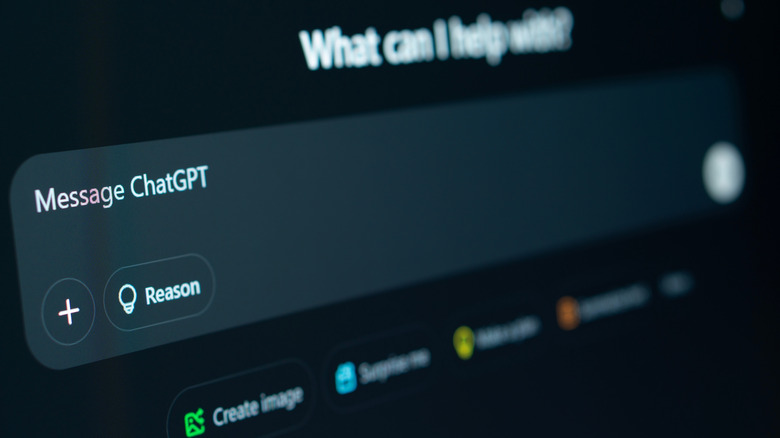 Using a version of ChatGPT on a computer.