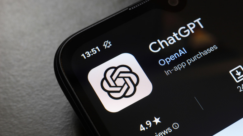 The ChatGPT app on an iPhone.