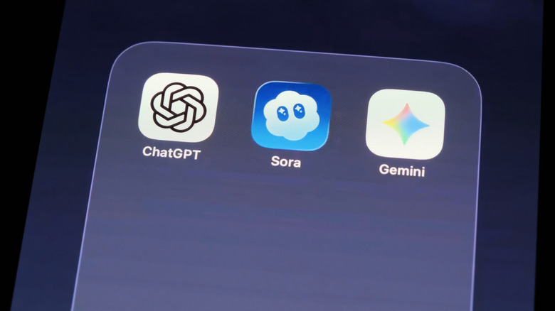 OpenAI Sora app visible on smartphone.