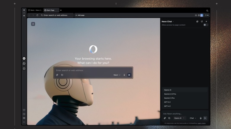 Opera Neon AI agentic browser