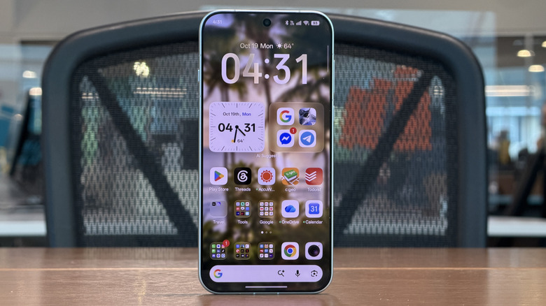 Front display of Oppo Find X10 Pro Max on a table