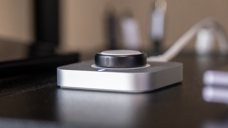 Oura Ring 5 on its charging dock