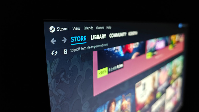 Image of Steam PC app showing storefront