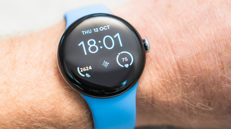 Close-up of the Pixel Watch 2 on a person's wrist