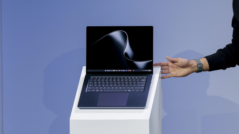 The Surface Laptop Ultra introduced at a Microsoft launch event.